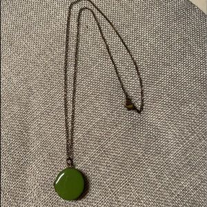 Wooden Painted Pendant Necklace
